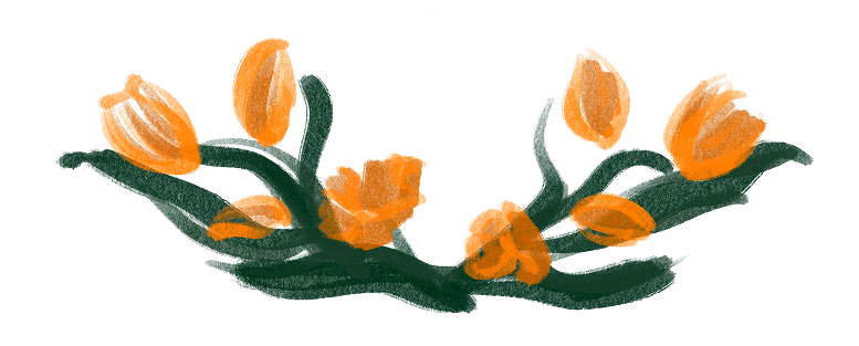 Floral swag decoration